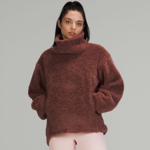 Lululemon Warmth Restore Long Sleeve Turtleneck Pullover Size 8 in Smokey Topaz - Picture 1 of 14